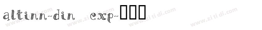 Altinn-DIN Exp字体转换